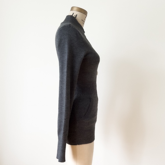 Vintage Y2K Guess Jeans Knitted Zipper Logo Cardigan Sweater - Large - Picture 8 of 11